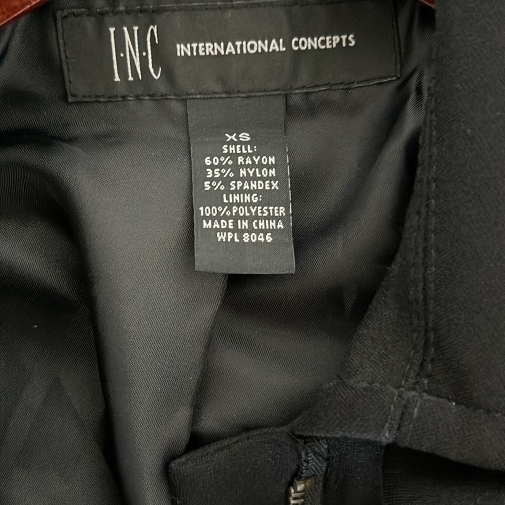 INC International Concepts Black Zip Blazer Size XS - Picture 4 of 7